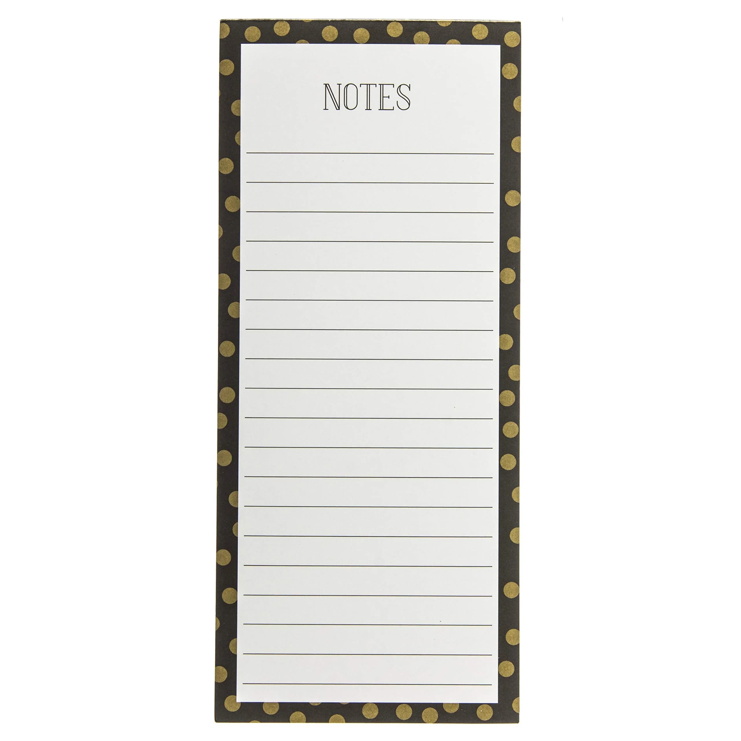 Graphique Magnetic Notepad - Gold Dots Grocery and Shopping List | Fun Decorative To-Do List (4" x 9.25" | 100 Sheets)