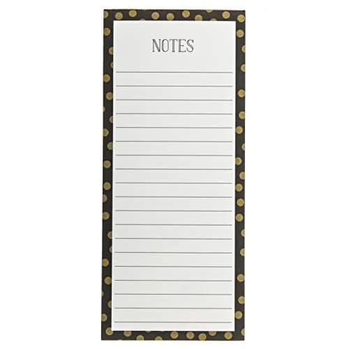 Graphique Magnetic Notepad - Gold Dots Grocery and Shopping List | Fun Decorative To-Do List (4" x 9.25" | 100 Sheets) thumbnail 1