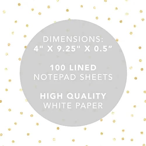 Graphique Magnetic Notepad - Gold Dots Grocery and Shopping List | Fun Decorative To-Do List (4" x 9.25" | 100 Sheets) thumbnail 6