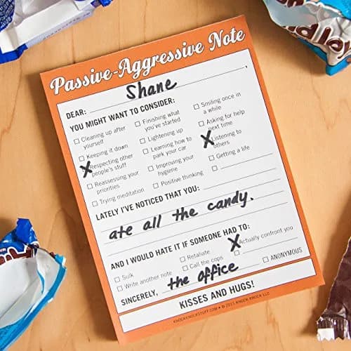 Knock Knock Passive-Aggressive Nifty Note Pad 4 x 5.25 inches | Humorous communication tool with 50 sheets thumbnail 6
