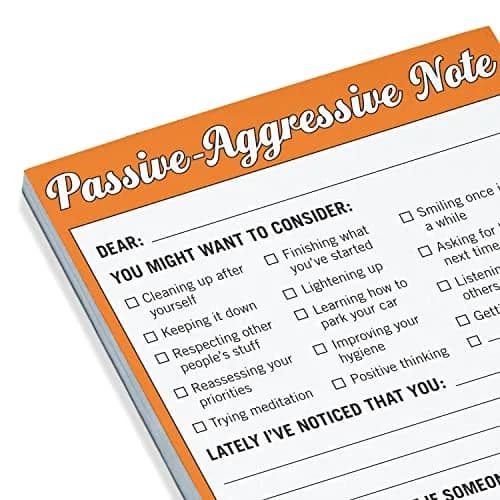 Knock Knock Passive-Aggressive Nifty Note Pad 4 x 5.25 inches | Humorous communication tool with 50 sheets thumbnail 3