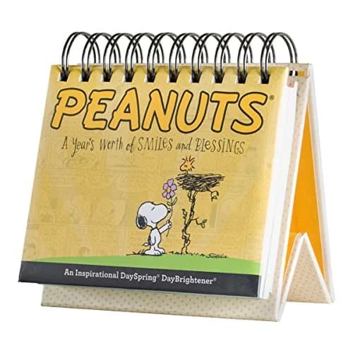 Dayspring Peanuts Smiles and Blessings Perpetual Calendar 5.5" x 5.25" | Daily Inspiration & Scriptures thumbnail 1