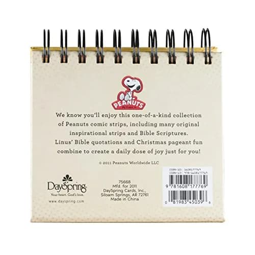 Dayspring Peanuts Smiles and Blessings Perpetual Calendar 5.5" x 5.25" | Daily Inspiration & Scriptures thumbnail 2