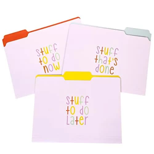 Graphique "Trying My Best" File Folders Set of 9 (3 Designs) Letter Size | Durable Coated Cardstock Organizers thumbnail 1