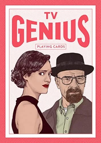 Laurence King TV Genius Playing Cards | TV & Series Stars, 54 Influential TV Stars & Creators, 4 Suits, Sturdy Box (3x4x1 inches) thumbnail 1