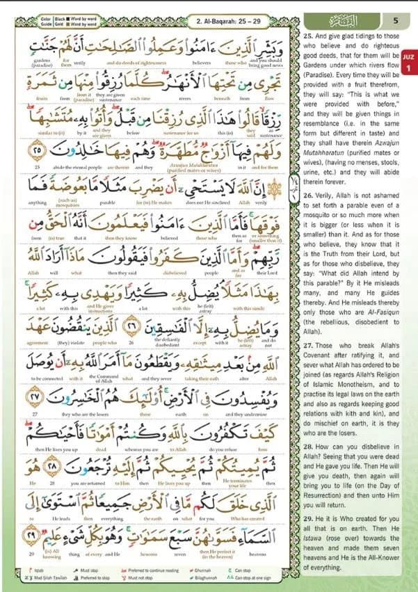 Karangkraf Mall Al-Quran Al-Karim The Noble Quran Black-Medium size B5 (6.9*9.8) | Word-by-word Arabic-English translation thumbnail 12