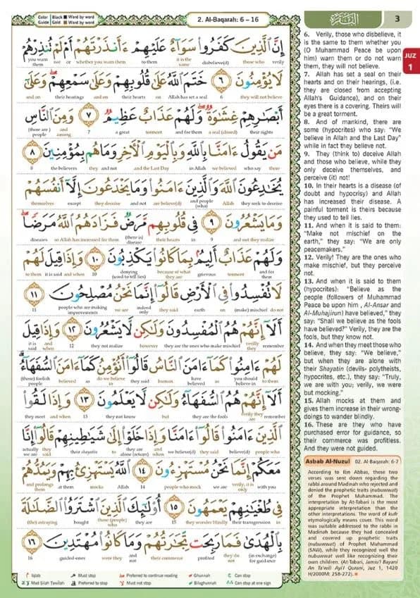 Karangkraf Mall Al-Quran Al-Karim The Noble Quran Black-Medium size B5 (6.9*9.8) | Word-by-word Arabic-English translation thumbnail 8