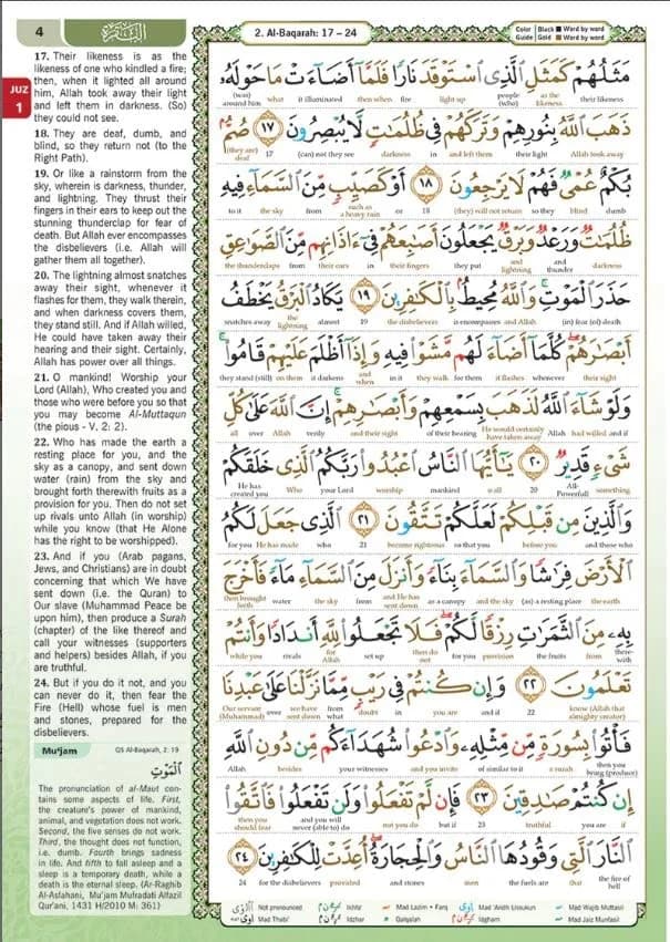 Karangkraf Mall Al-Quran Al-Karim The Noble Quran Black-Medium size B5 (6.9*9.8) | Word-by-word Arabic-English translation thumbnail 9
