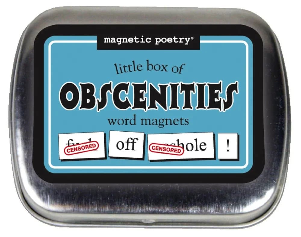 Magnetic Poetry Little Box of Obscenities Kit 72 Words | Fun Refrigerator Word Set Made in USA