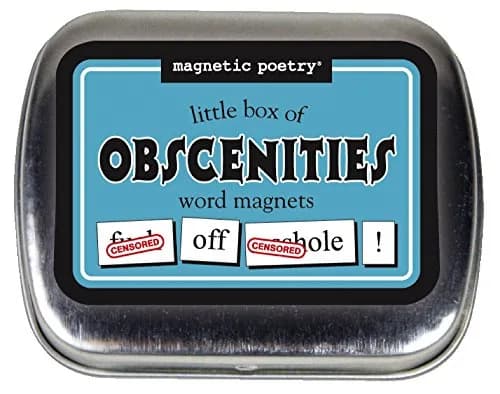 Magnetic Poetry Little Box of Obscenities Kit 72 Words | Fun Refrigerator Word Set Made in USA thumbnail 1