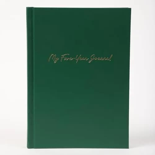 Writing Your Life Hard Cover 5 Year Journal | Simple Daily Memory Keeper | 6x8.25 Inch Leaf Green thumbnail 1