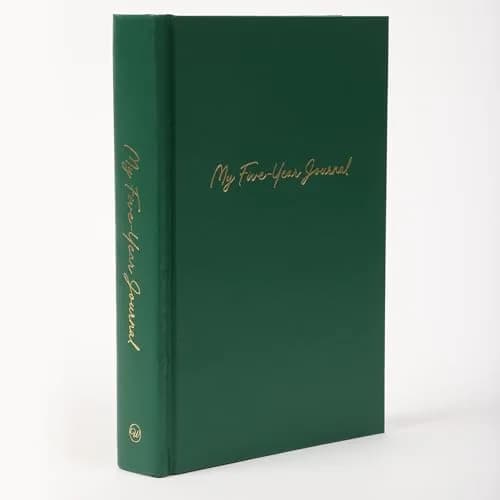 Writing Your Life Hard Cover 5 Year Journal | Simple Daily Memory Keeper | 6x8.25 Inch Leaf Green thumbnail 2
