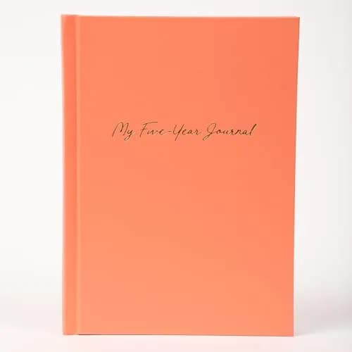 Writing Your Life Hard Cover 5 Year Journal | Simple Daily Memory Keeper | 6x8.25 Inch Sweet Apricot thumbnail 1