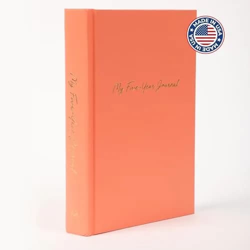 Writing Your Life Hard Cover 5 Year Journal | Simple Daily Memory Keeper | 6x8.25 Inch Sweet Apricot thumbnail 5