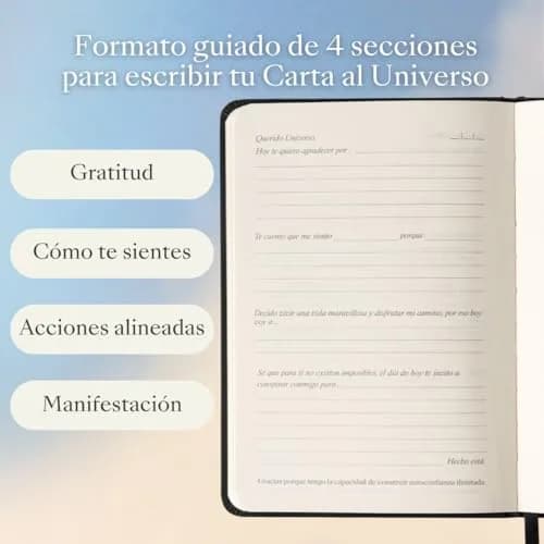 Cartas al Universo Gratitude Journal 160 Pages | Daily Manifestation & Reflection Spanish Version thumbnail 5