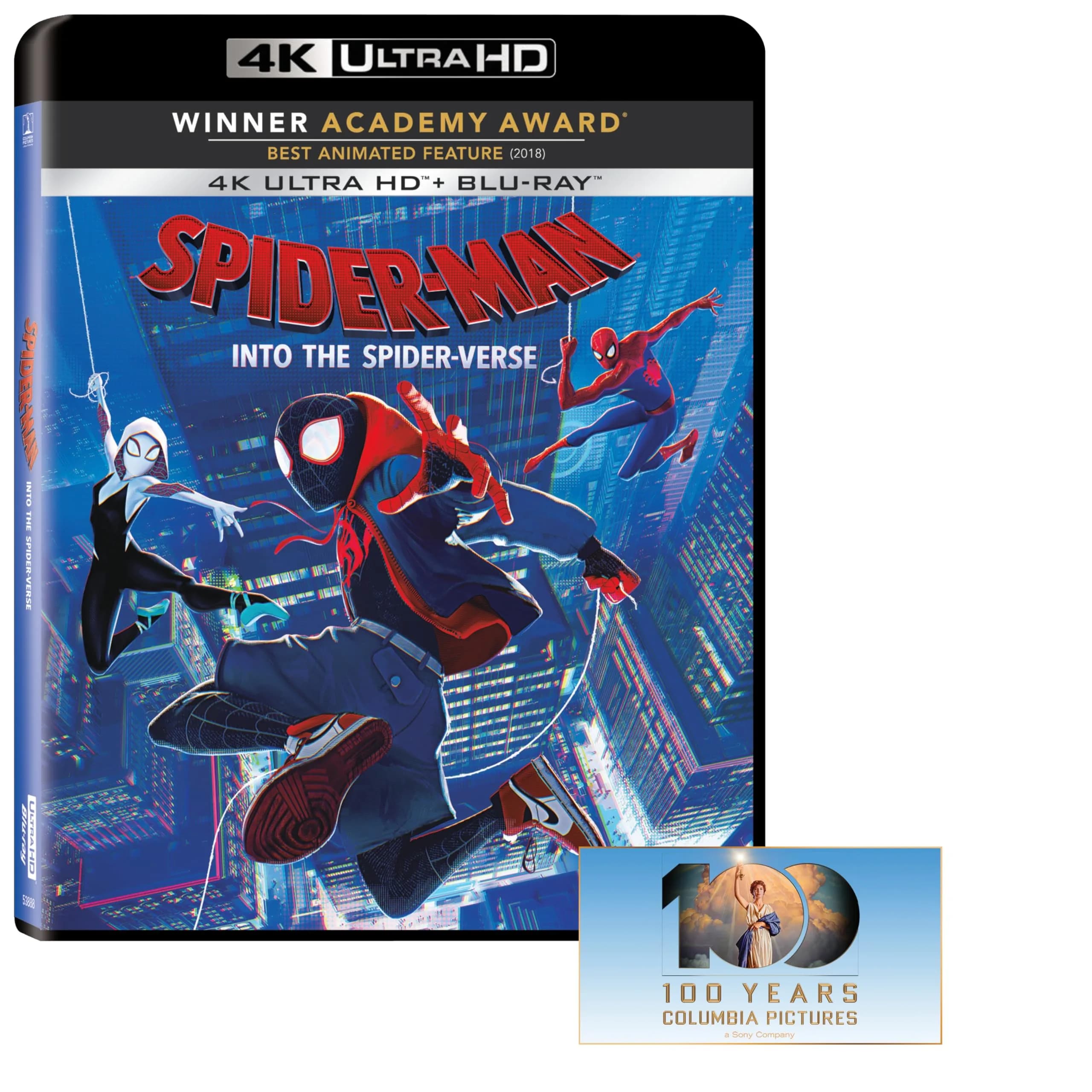 Spider-Man: Into the Spider-Verse 4K + Blu-ray 2-Disc Set | Oscar-Winning Animated Adventure