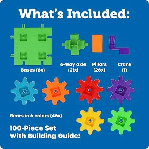 Learning Resources Gears! Gears! Gears! Deluxe Building Set | STEM & Creative Play for Kids thumbnail 8