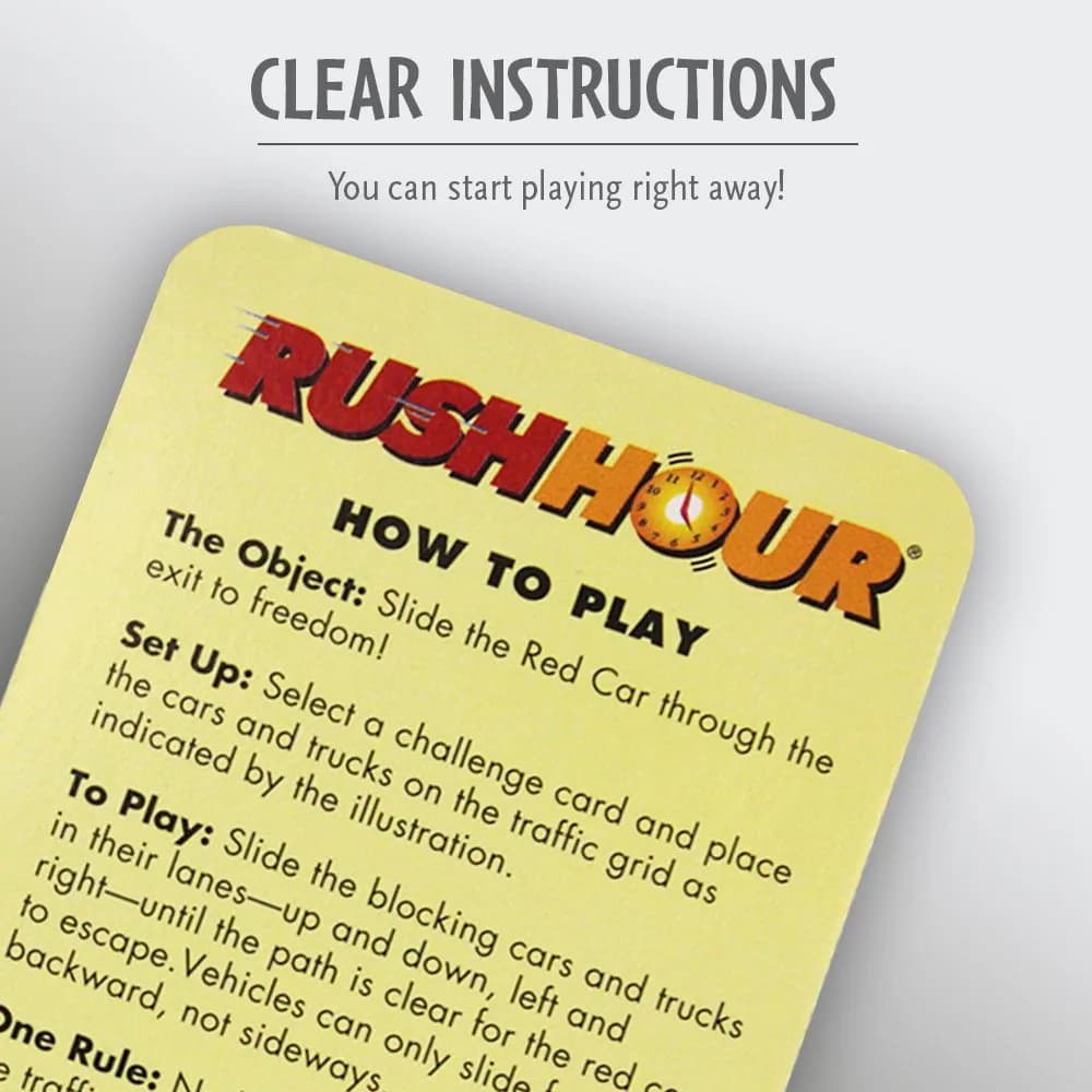 ThinkFun Rush Hour Logic Game | 15.6cm (6.14in) x 14cm (5.51in) x 2.1cm (0.83in) | STEM Educational Toy for Ages 8+ - view 5