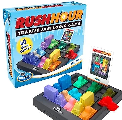 ThinkFun Rush Hour Logic Game | 15.6cm (6.14in) x 14cm (5.51in) x 2.1cm (0.83in) | STEM Educational Toy for Ages 8+ thumbnail 1