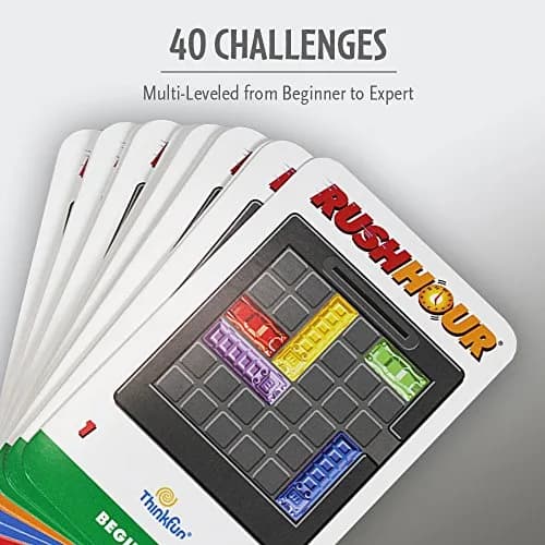ThinkFun Rush Hour Logic Game | 15.6cm (6.14in) x 14cm (5.51in) x 2.1cm (0.83in) | STEM Educational Toy for Ages 8+ thumbnail 3
