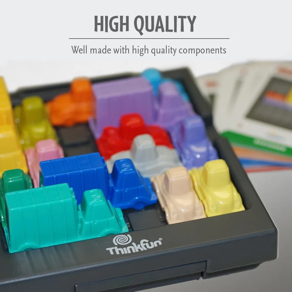 ThinkFun Rush Hour Logic Game | 15.6cm (6.14in) x 14cm (5.51in) x 2.1cm (0.83in) | STEM Educational Toy for Ages 8+ - view 4