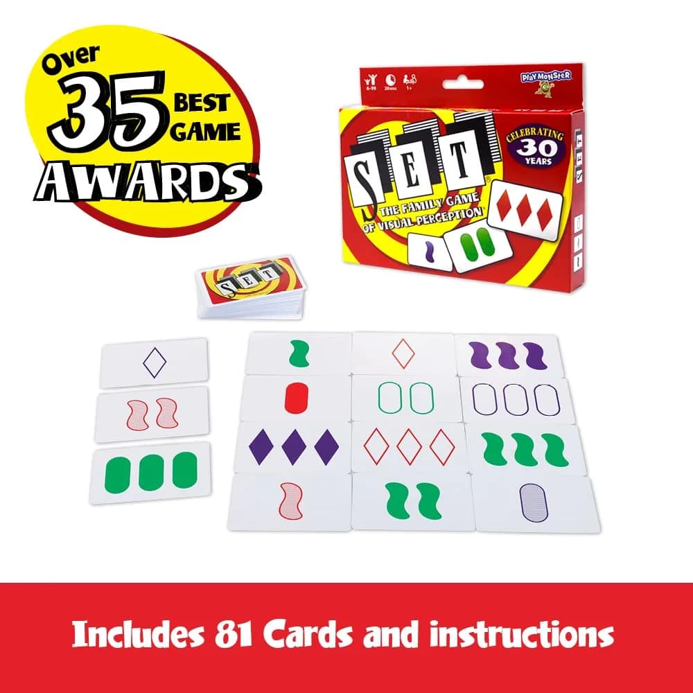 PlayMonster SET Card Game - Visual Perception & Matching - 81 Cards, Ages 8+ | Award-Winning Family Game - view 6