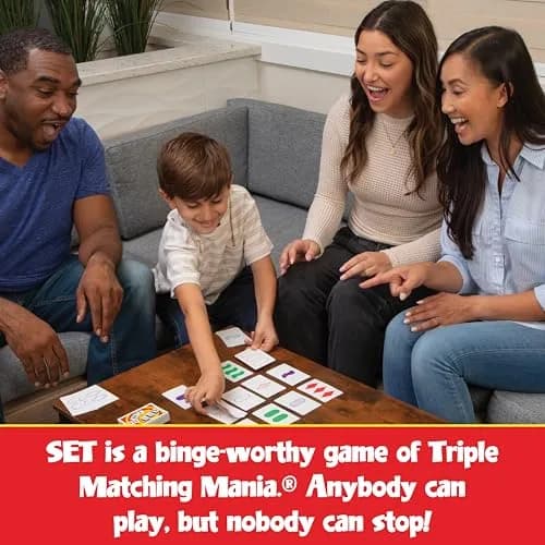 PlayMonster SET Card Game - Visual Perception & Matching - 81 Cards, Ages 8+ | Award-Winning Family Game thumbnail 2