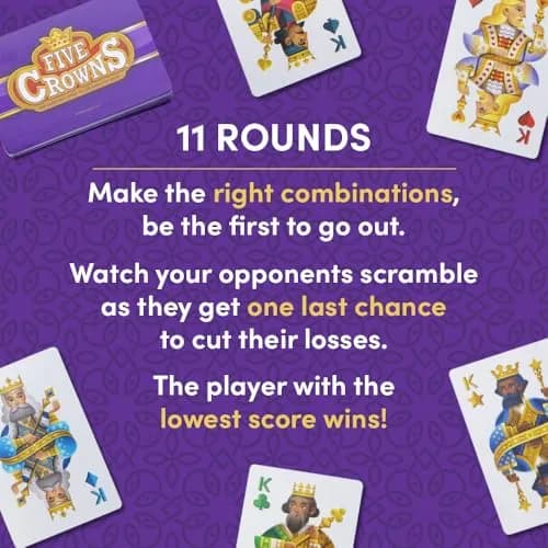 PlayMonster Five Crowns Rummy Style Card Game for Kids and Adults | Family Game Night thumbnail 4