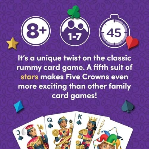 PlayMonster Five Crowns Rummy Style Card Game for Kids and Adults | Family Game Night thumbnail 3