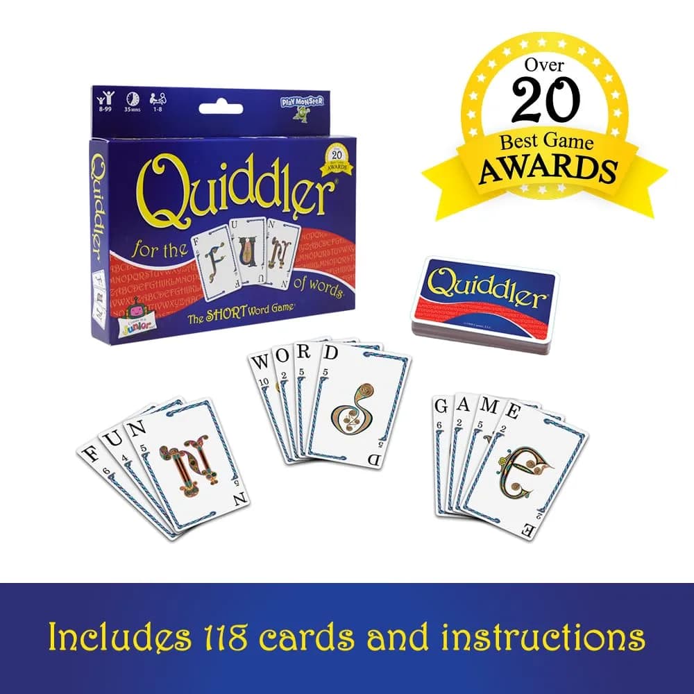 PlayMonster Quiddler Word Game | Educational Card Game for Ages 6+ | 1-8 Players - view 6