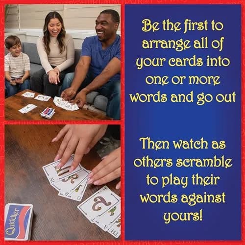 PlayMonster Quiddler Word Game | Educational Card Game for Ages 6+ | 1-8 Players thumbnail 2