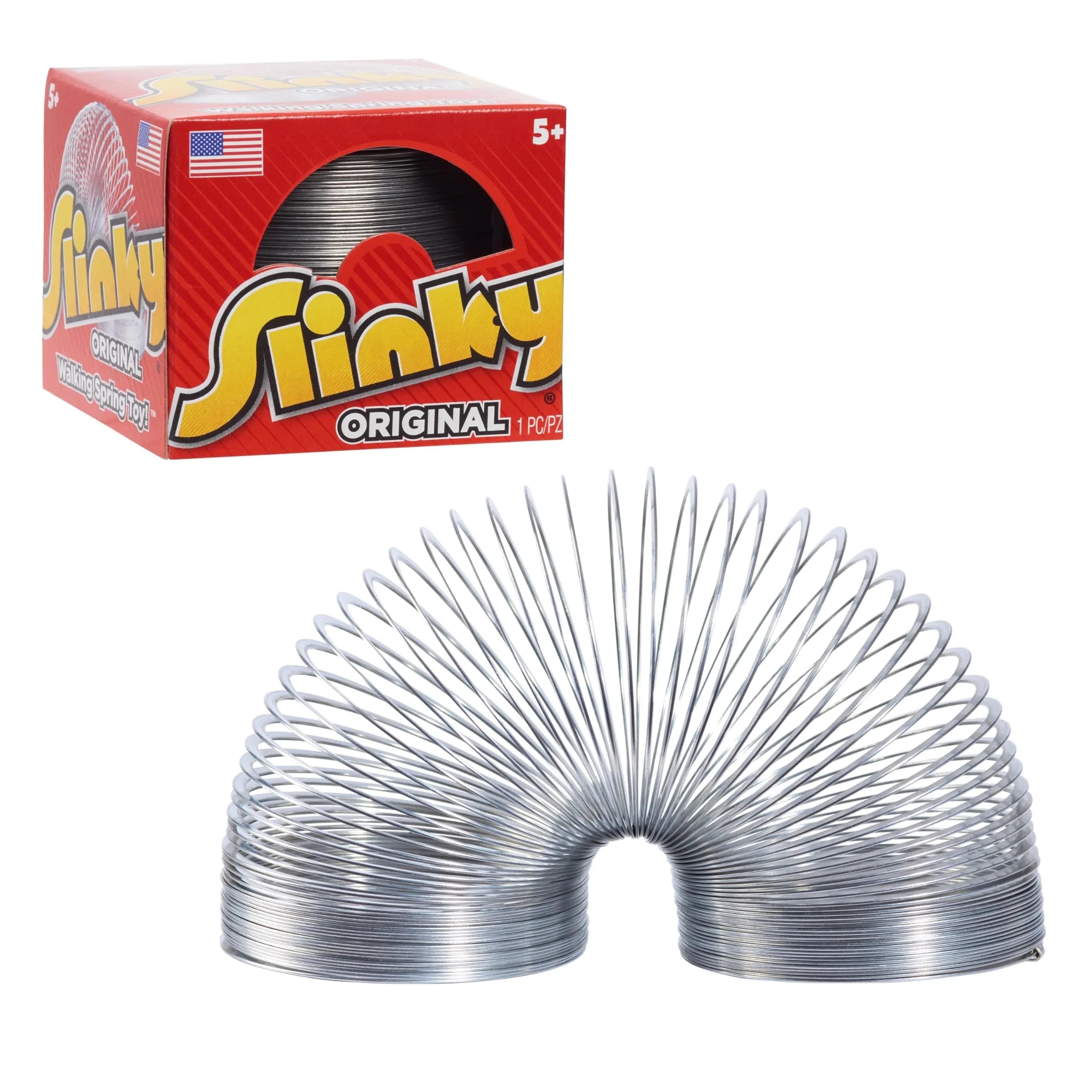 Just Play Original Slinky Walking Spring Toy 7 cm (2.75-inch) Metal Slinky | Classic Fidget Toy for Kids 5+ - main product image