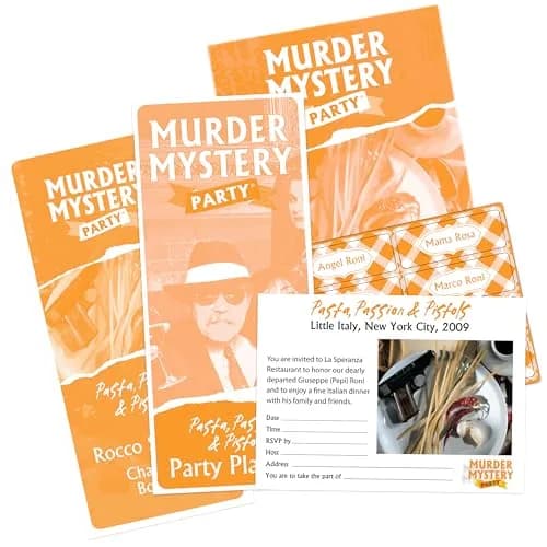 Murder Mystery Party Pasta Passion & Pistols Game, 8 Players, Ages 18+ | Interactive Dinner Party Game thumbnail 3