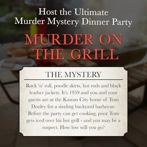 Murder Mystery Party A Murder on the Grill Game, 6-8 Players, 18+ | Interactive Dinner Party Game for Adults thumbnail 3