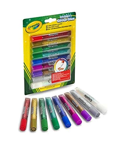 Crayola Glitter Glue 9 Count (Pack of 1) 315ml (10.65 Fl Oz) | Vibrant Colors for Arts & Crafts thumbnail 1