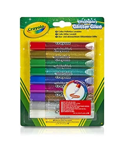 Crayola Glitter Glue 9 Count (Pack of 1) 315ml (10.65 Fl Oz) | Vibrant Colors for Arts & Crafts thumbnail 2