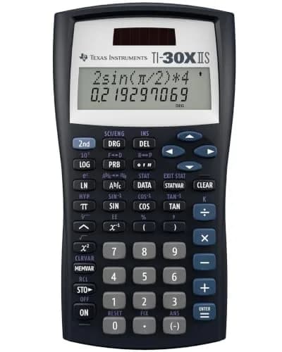 Texas Instruments TI-30XIIS Scientific Calculator, Black | Solar & Battery Powered, 2-Line Display thumbnail 1