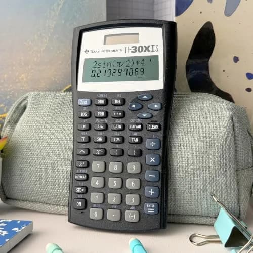 Texas Instruments TI-30XIIS Scientific Calculator, Black | Solar & Battery Powered, 2-Line Display thumbnail 2