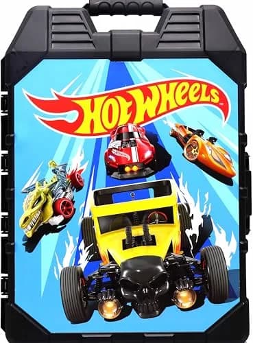 Tara Toys Hot Wheels 48-Car Storage Case | Durable Plastic Organizer for 1:64 Scale Die-Cast Toy Cars thumbnail 1