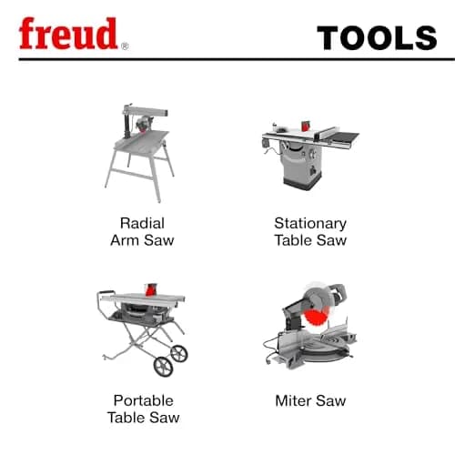 Freud 10-Inch 60 Tooth ATB Thin Kerf Crosscut Blade | Precise Finish for Hardwood & Softwood thumbnail 3