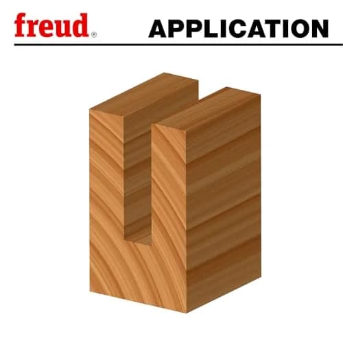 Freud 1/2" Double Flute Straight Router Bit with TiCo Carbide - 2" Cut Height | Precision Grooving & Edge Routing thumbnail 5