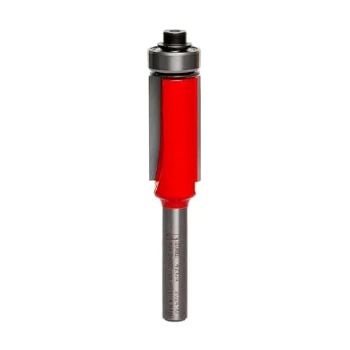 Freud 42-104: 1/2" (Dia.) Bearing Flush Trim Bit | 1/4" Shank, 2 Flutes, Carbide, Titanium Coated thumbnail 1