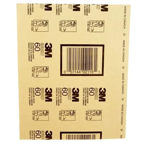 3M Sandpaper Sheets 60 Grit, 22.86 cm x 27.94 cm (9 in x 11 in) | Coarse Aluminum Oxide for Wood, Metal, Paint thumbnail 6