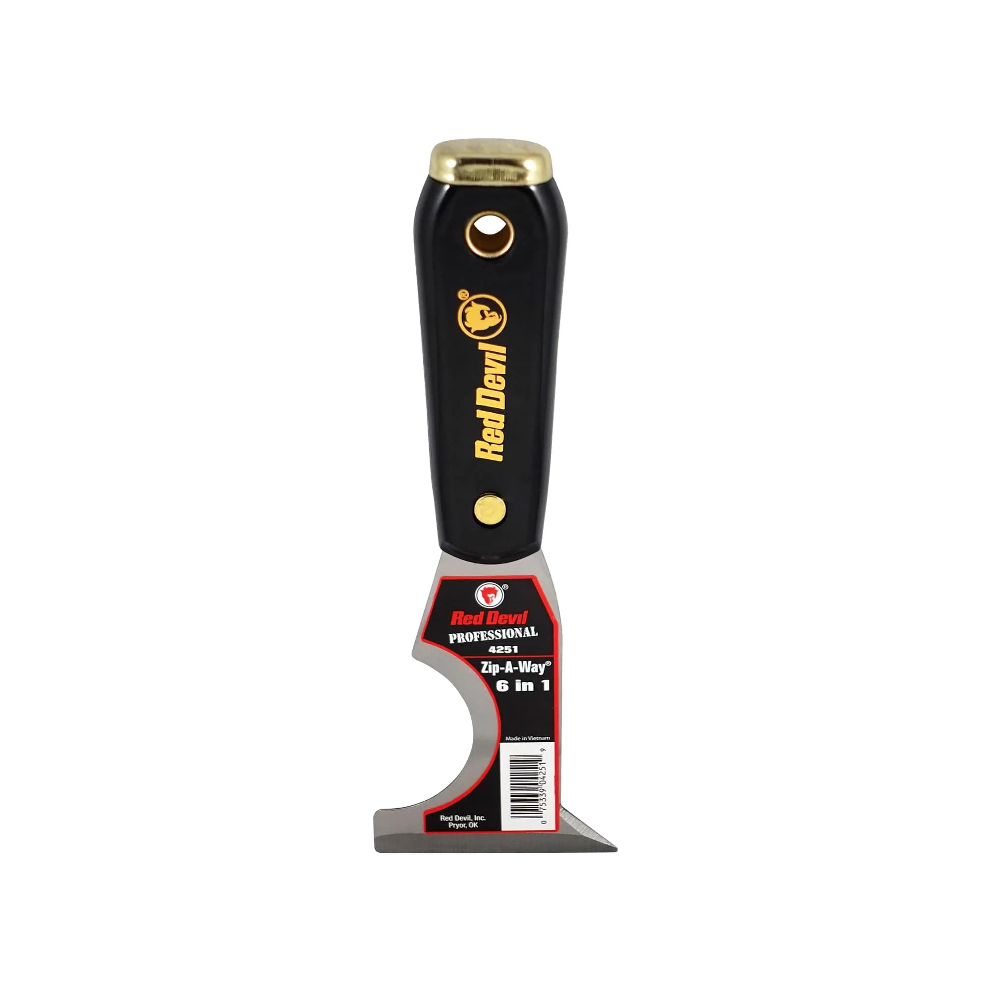 Red Devil 6-in-1 Painter's Tool - Single Pack | Multi-Function Wall Scraper & Nail Setter - main product image