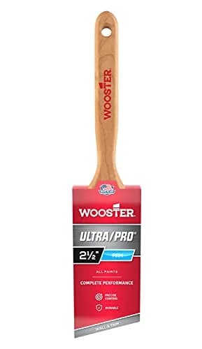 Wooster Brush 4174-21/2 ANG SASH Brush 2.5-Inch Paintbrush with 7-Inch Handle | Professional Grade for Medium-Weight Coatings — 2.5 inches