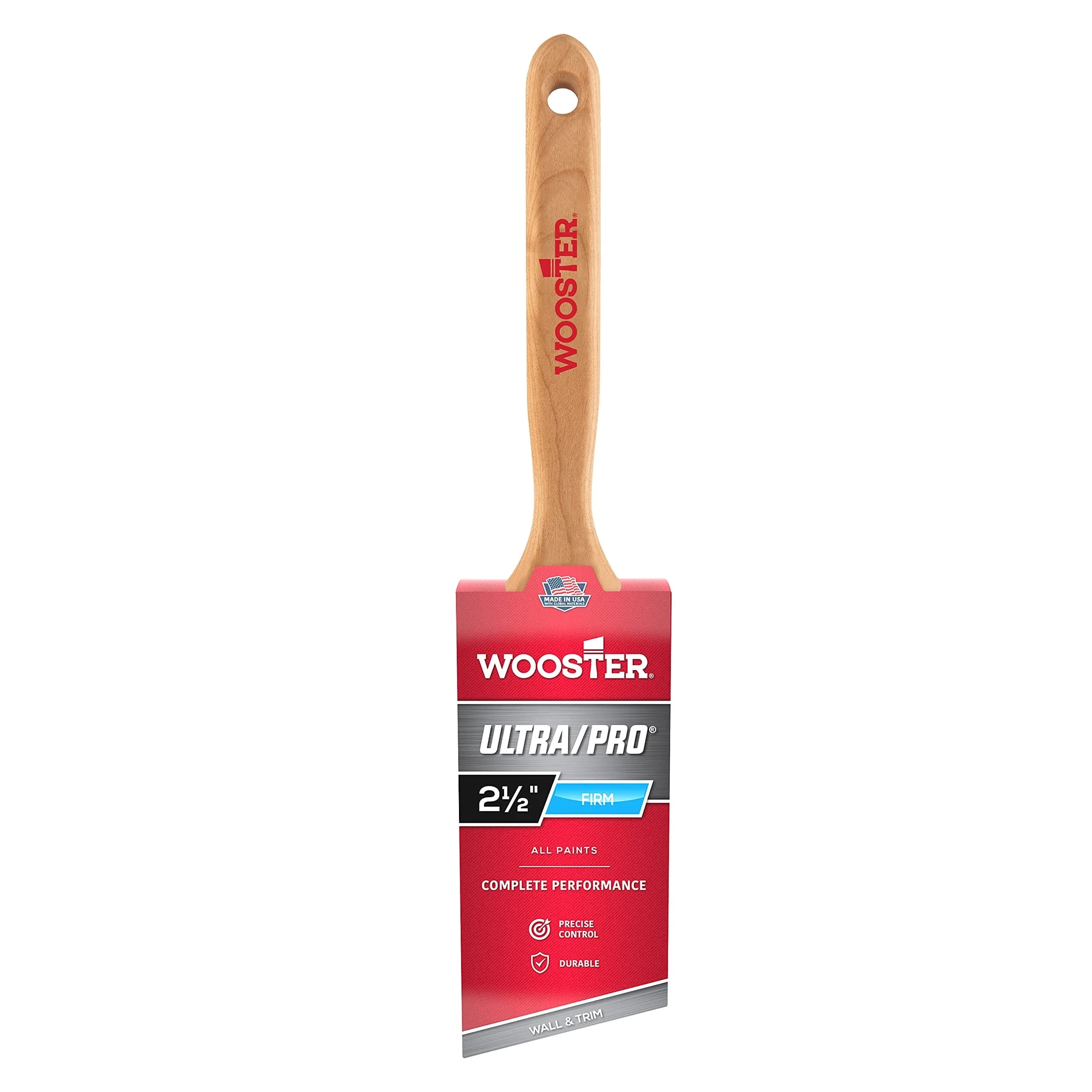 Wooster Brush 4174-21/2 ANG SASH Brush 2.5-Inch Paintbrush with 7-Inch Handle | Professional Grade for Medium-Weight Coatings