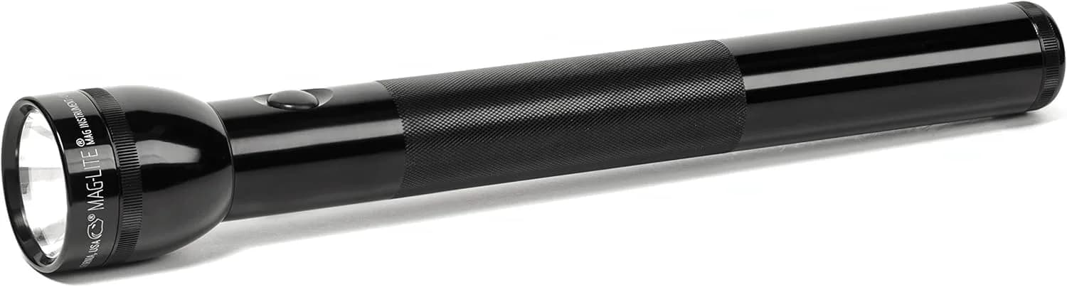 MagLite 4-Cell D Incandescent Flashlight 21.5 cm (8.46 in) | 98 Lumens Xenon Bulb — Black
