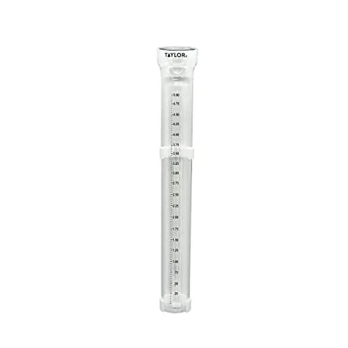 Taylor ClearVu Rain Gauge with Post Mounting Bracket 25.4 cm (10 inch) | Measures Rainfall in 0.635 cm Increments thumbnail 1