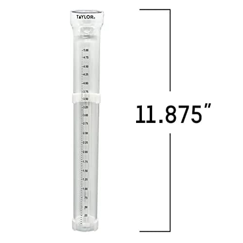 Taylor ClearVu Rain Gauge with Post Mounting Bracket 25.4 cm (10 inch) | Measures Rainfall in 0.635 cm Increments thumbnail 3