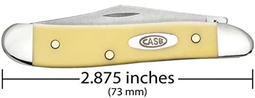 Case Pocket Knife 2 7/8 Inches Yellow Synthetic Handle | Chrome Vanadium Steel Blades thumbnail 2